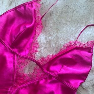 Victoria Secret Matching Satin Pink Set